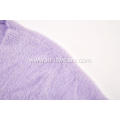 Women's Knitted Feather Yarn Crew-Neck Pullover